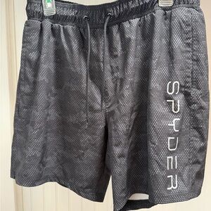 Spyder Charcoal Gray Performance Shorts XL TG, swim sun